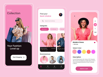 Fashion E-commerce App app design clothes clothing store collection e commerce e commerce app fashion fashion app fashion band minimal mobile app mobile app design online shopping online store shirt shop app shopping app ui design ui ux design woman fashion