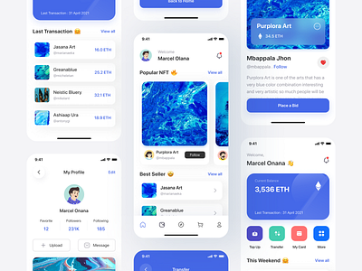 GoNFT - NFT Marketplace UI Kit clean crypto wallet cryptoart eth etherium graphic design inspiration light market marketplace minimalist nft nft art nft dashboard nft marketplace nft mobile product design simple ui ui kit