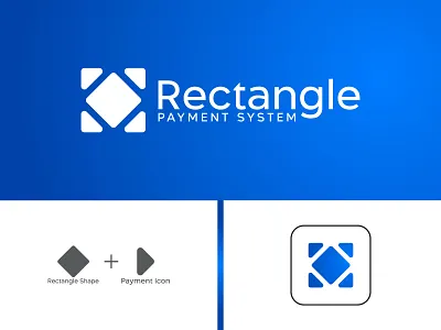 Rectangle Payment System Logo Mark 3d app app logo best logo branding creative logo customs logo design flat identity illustration logo logo design logomark logos modern logo payment logo rectangle logo startup ui vector