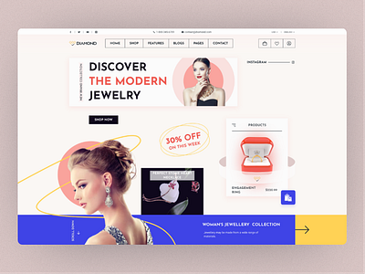 Jewelry Store | e-Commerce branding e commerce fashionblogger jewelryfashion jewlery landingpage minimal modern necklace purple shopping styles trendyjewelry ui webdesign