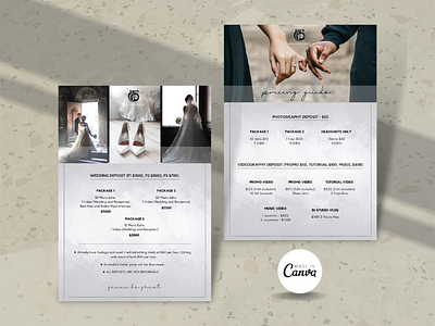 Pricing - Photography canva photography pricelist template