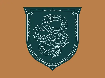 Slytherin apparel badge branding design film geometric graphic design illustration line lineart logo minimal monoline poster snake