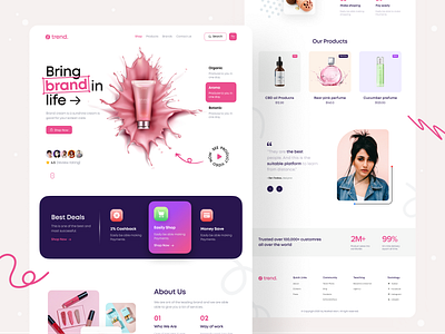 Trend || Landing Page Exploration product ui ux web website