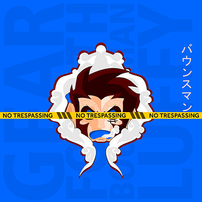 Luffy Gear 4th BounceMan graphic design illustration luffy mask maskrenaissance onepiece renaissance vectorart