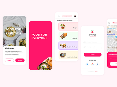 Restaurant Application colors design figma ui ux