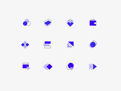 Set of fintech icons branding concept icon set iconography icons identity illustration israel logo mark product design purple tel aviv