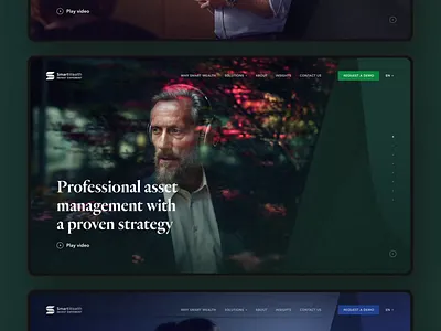 Smart Wealth Redesign after effects animation bank company design fund homepage illustration investment logo smartwealth ui ux wealth