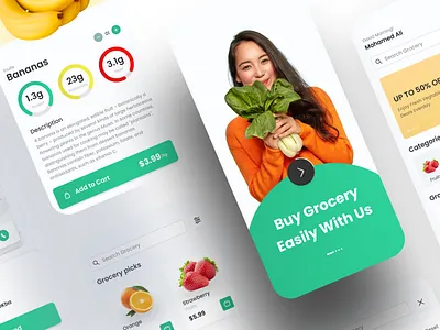 Grocery App Design creative design design ecommerce grocery grocery app product design shopping store ui ui ux design ui ux designer uidesign ux design