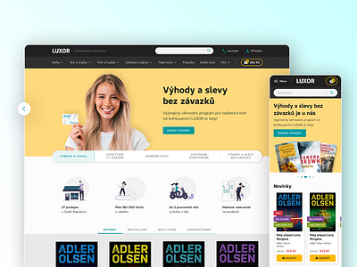 Book store website book colors design e shop fresh fun illustration inspiration minimal shop store ui web