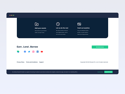 Rystas Footer Design 🚀 adobe design figma ui