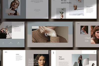 Querk Presentation Template app branding design editorial illustration keynote multipurpose powerpoint presentation slides template