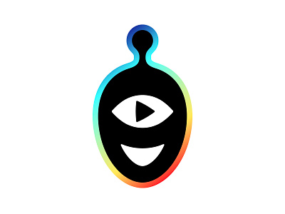 Rufus Media alien antenna broadcast character cyclops eye head human live monster play rainbow sight smile