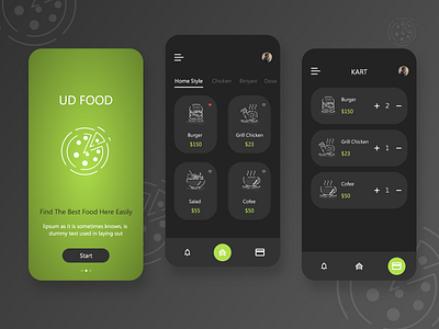 Food Order Application design icon illustration logo ui ux vector