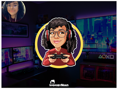 Girl Gamer and Streamer avatar avatar crea cartoon cartoon character cartoon logo cartoon mascot design gamer gamer girl gaming illustration logo mascot mascot design mascot logo nft nft art streamer streamer girl streaming