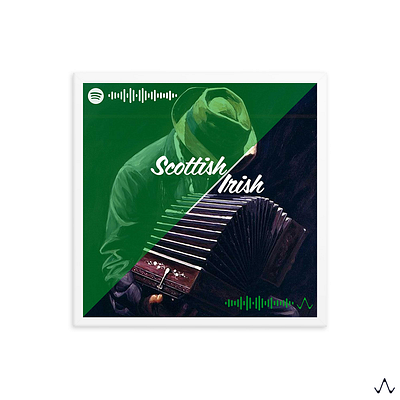 Spotify Playlist, Irish/Scottish 3d animation branding cover art cover design design digital painting graphic design green illustration irish logo motion graphics music photoshop scottish spotify ui ux vector