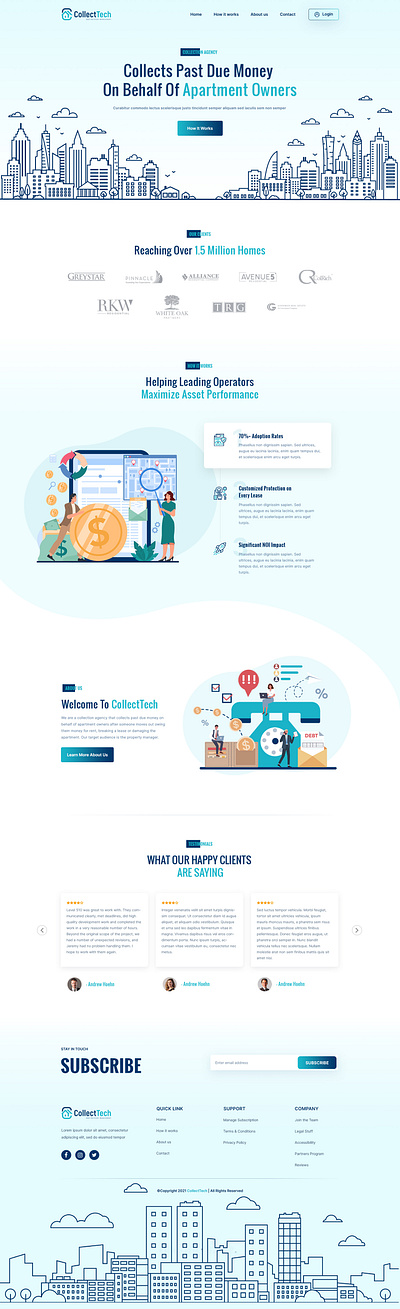 Rent Collection design illustration ui ux