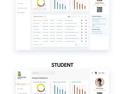 Construction Dashboard design illustration typography ui ux