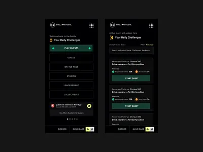 Guild: Quest App blockchain design game mobile quest ui web3