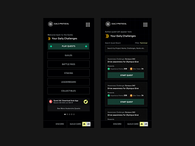 Guild: Quest App blockchain design game mobile quest ui web3
