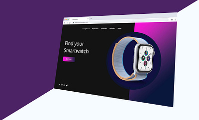 Smartwatch Landing page landing page design