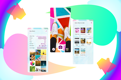 Quiller Camera & Add To Album Shots 3d app branding case study design graphic design illustration logo ui ux vector