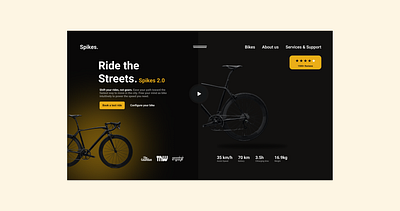 Bicycle sale landing page figma landing page ui web design website