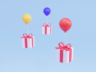 Balloons 3dcg animal crossing balloon blender blener3d