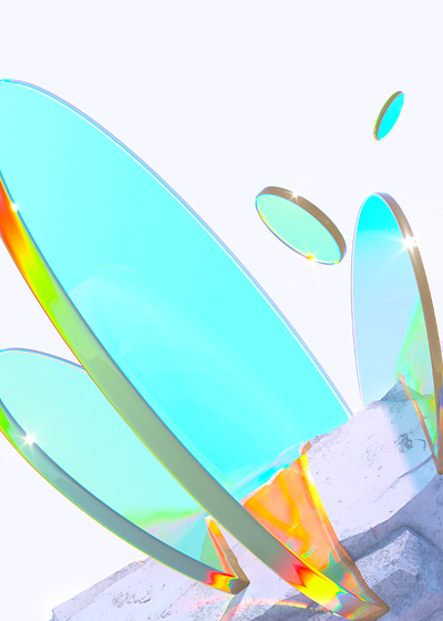 Dispersion 3d animation dispersion glass graphic design stone