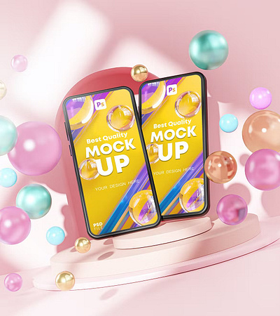 Free Phone Mockup 3D 3d 3d phone abstract clean design device display mockup phone phone mockup phone mockups phone template presentation realistic simple smartphone ui web webpage website