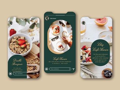 Café Hanin - Social Media Stories branding design graphic design illustration logo typography ui ux vector