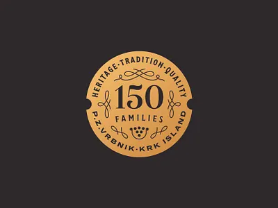 P.Z. Vrbnik Seal croatia grape icon island krk logo mark seal symbol vrbnik wine