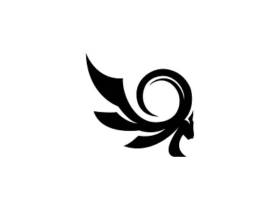 Ram Wings animal animals branding design dribbble goat horn ibex identity logo logo designer mark minimal modern ram sale sheep simple winged wings