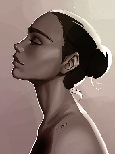 Light study character design concept art draw drawing illustration portrait rim light sketch value study