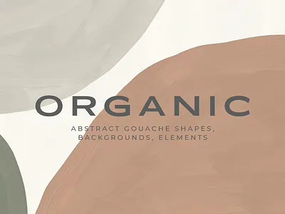 Abstract Organic Shapes & Backgrounds abstract background branding brush design drawn elements hand illustration minimalist modern organic painted sage green shape terracotta texture