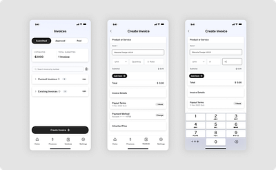 Invoice Generation App Shorts app ui ux figma figma app figma ui ux invoice app minimilist design mobile app mobile app design responsive app ui ui ux design