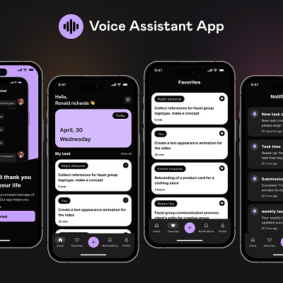 Voice Assistant App branding design flutterflow illustration ui ux