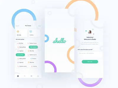 Social iOS App for Women Communities app clean community design illustration ios saas ui web women