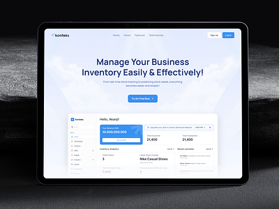 Konteks Landing Page | Hero Section ☁️ dashboard design ecommerce landing page marketplace popular trending ui uiux uix ux viral website