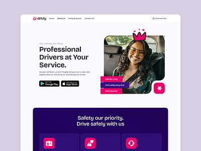 Landing Page for G branding call taxi design graphic design hire drivers landing page ola product design typography uber