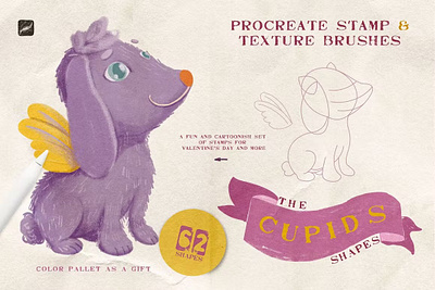 Free Baby & Cupids Procreate Stamps brush brushes cupid digital digital art love paint procreate procreate app procreate art procreate brush procreate brushes procreate stamp procreate stamps stamp stamps texture textures valentine valentines