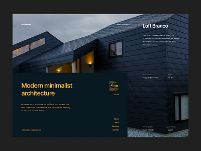 Modern minimalist architecture branding dark digitalbutlers graphic design illustration inspiration minimalism modern typography