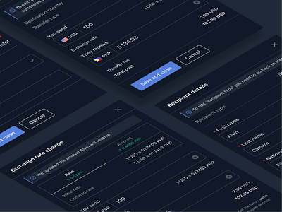 Dialog component bank clean component design dialog enterprise fintech form input interface modal modern money popup product saas system transfer ui