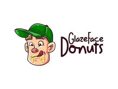 GlazeFace boy boy logo branding character design design donut donut design donut glaze donut logo glaze glaze logo graphic design illustration logo logo design man man logo ui ux vector