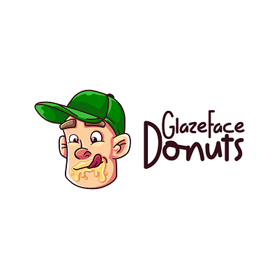 GlazeFace boy boy logo branding character design design donut donut design donut glaze donut logo glaze glaze logo graphic design illustration logo logo design man man logo ui ux vector