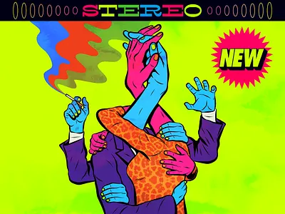The Hug design fantasy hug human illustration popart psychedelic retro surrealism trippy vector vintage