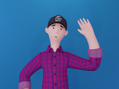 Here I am 3d animation blender branding design graphic design illustration motion graphics ui