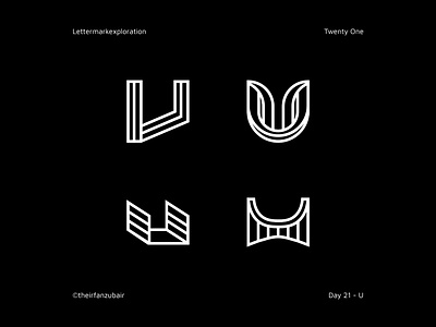 #lettermarkexploration - 21/26 - U brandidentity branding design identitydesign illustration illustrator lettermark logo logomark