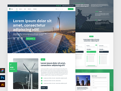 Daily UI #001: Solar Landing Page Design design energy landing landing page solar ui ui design ui ux ux ux design web web design website