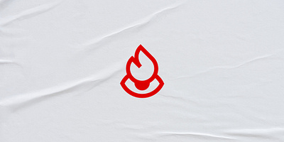 hot + eye logo brand branding eye lineart logo minimal