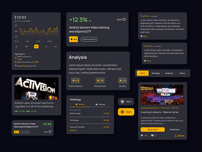 Fintech Widgets app financial fintech graph infographics ui ux widget